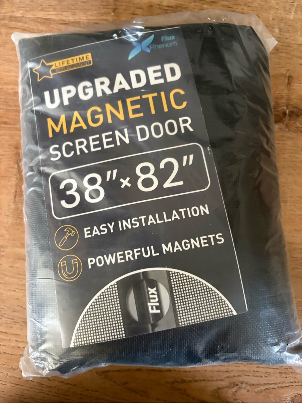 Upgraded Magnetic Screen Door - Black (38" x 82")